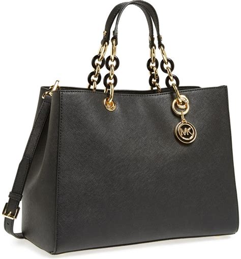 cynthia saffiano leather satchel michael kors|Michael Kors saffiano wallet black.